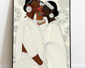 Flourish Reimagined No. 1 – Abstract Indian Pop Art Painting, Colorful Original Line Art