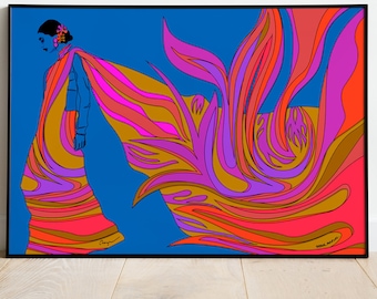 Indian Pop Art Print – Colorful Feminine Empowerment Artwork