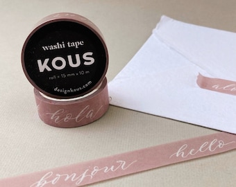 Kalligraphie Washi Tape | Dekoratives Klebeband perfekt für Bullet Journal, Planer und Umschlag Dekoration, Scrapbooking Tape, Geschenk Dekor.