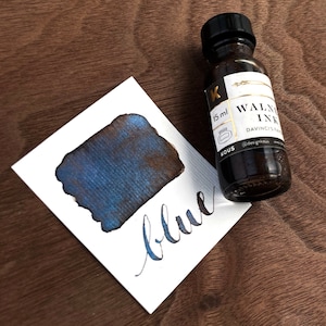 Walnut shimmer blue Calligraphy Ink | Calligraphy Kit | Handmade Calligraphy Ink | Modern Calligraphy Ink | Copperplate Calligraphy Ink