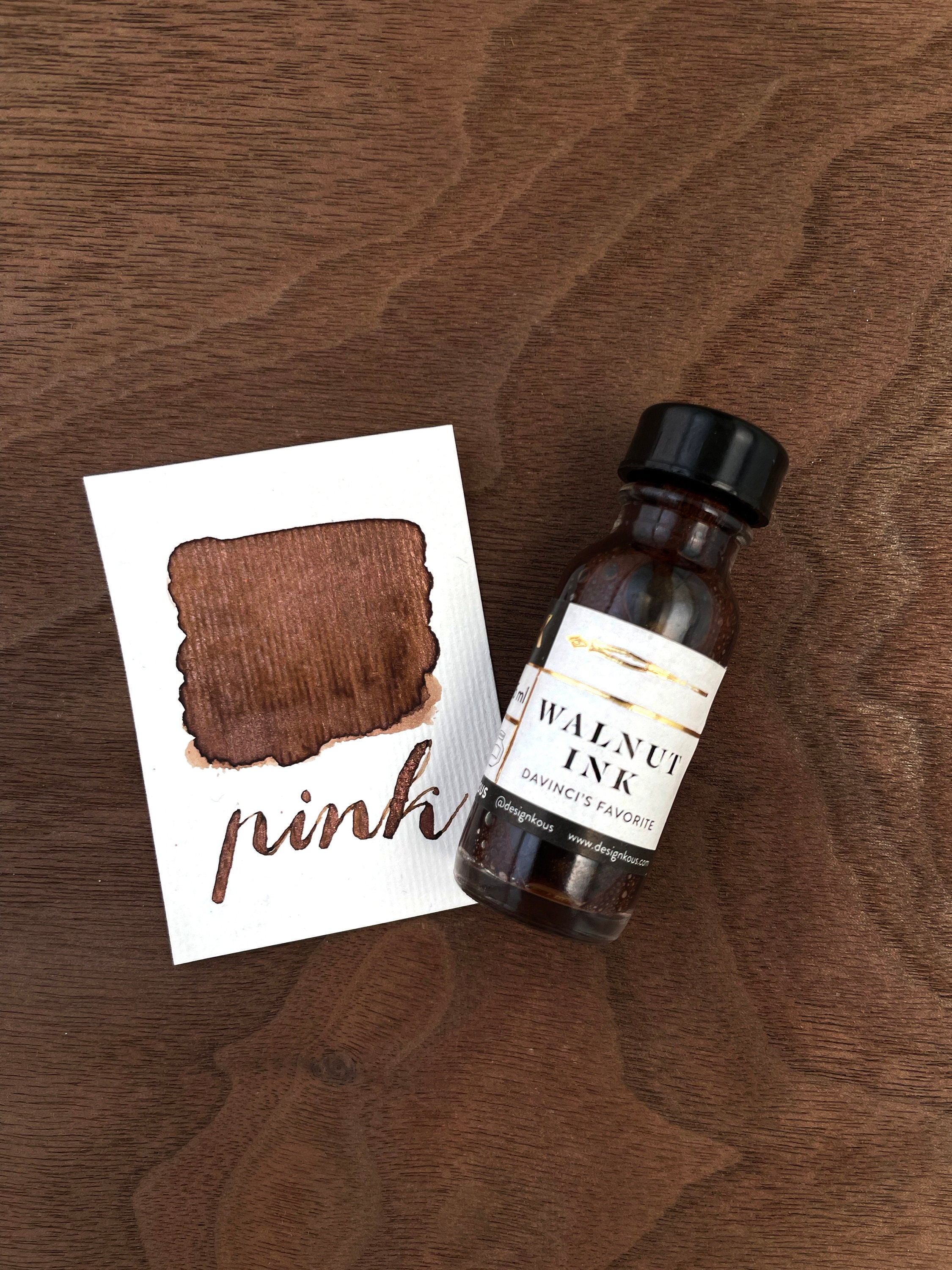 Walnut Shimmer Pink Calligraphy Ink | Calligraphy Kit | Handmade ...