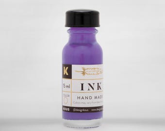 Amethyst Calligraphy Ink | Calligraphy Kit | Handmade Calligraphy Ink |Modern Calligraphy Ink | Dip Pen Ink | Deep Purple Calligraphy Ink