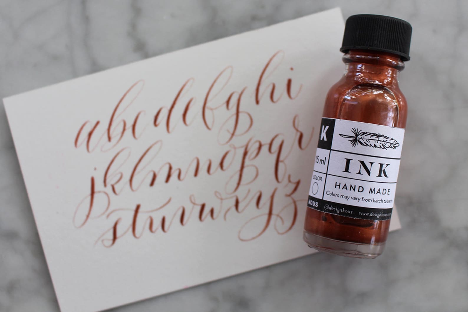 Copper Acetate Ink Metallic Copper Calligraphy Ink | Handmade, 15ml Bottle - Etsy