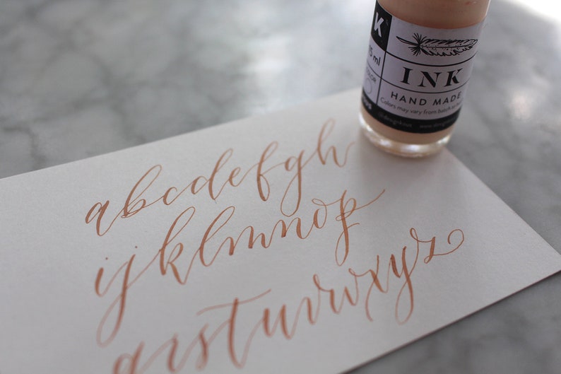 Blush Calligraphy Ink Calligraphy Kit Handmade Calligraphy Etsy