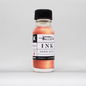 Metallic roségouden kalligrafie-inkt | Kalligrafiekit | Handgemaakte kalligrafie-inkt | Moderne kalligrafie-inkt | Koperplaat kalligrafie-inkt
