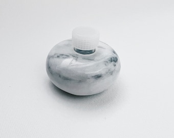 White Marble Inkwell - Pebble