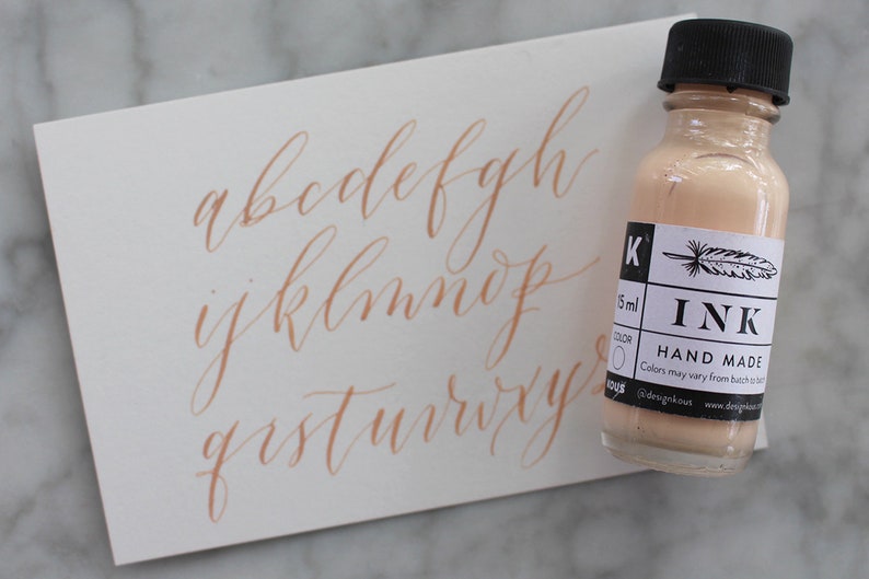 Blush Calligraphy Ink Calligraphy Kit Handmade Calligraphy Etsy