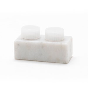 White Marble Inkwell - Duo with mini dinky dips