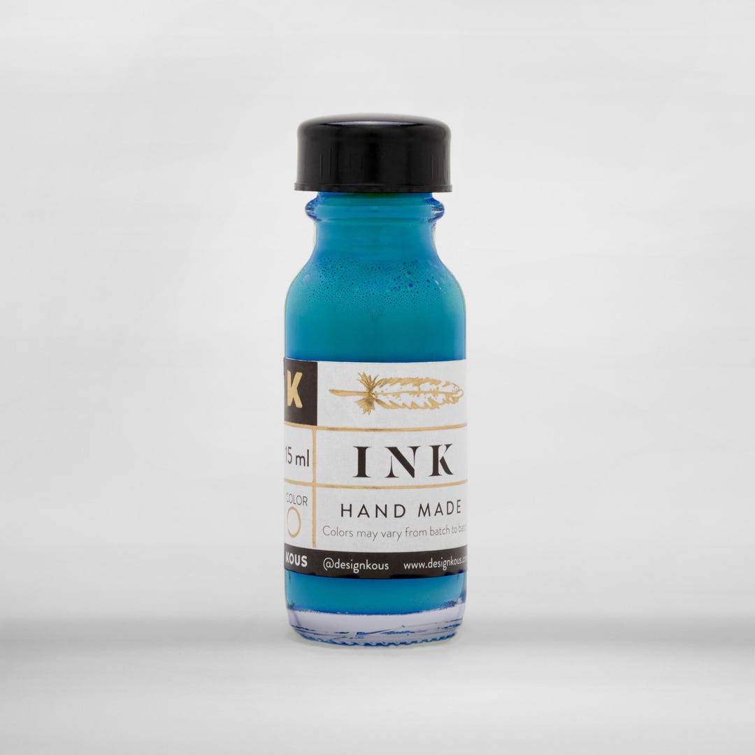 Teal Calligraphy Ink | Calligraphy Kit | Handmade Calligraphy Ink ...