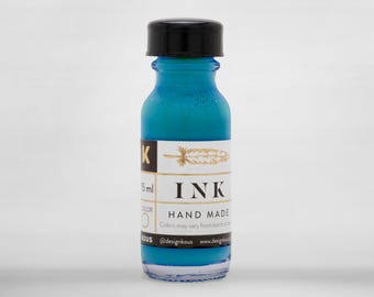 Teal Calligraphy Ink | Calligraphy Kit | Handmade Calligraphy Ink | Modern Calligraphy Ink | Dip Pen Ink | Turquoise Calligraphy Ink