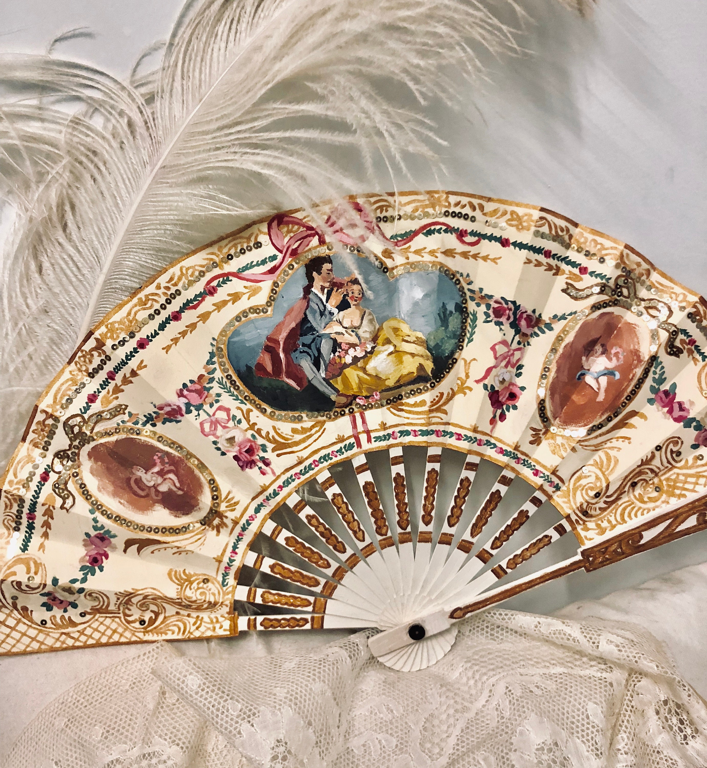 Vintage clearance hand fans
