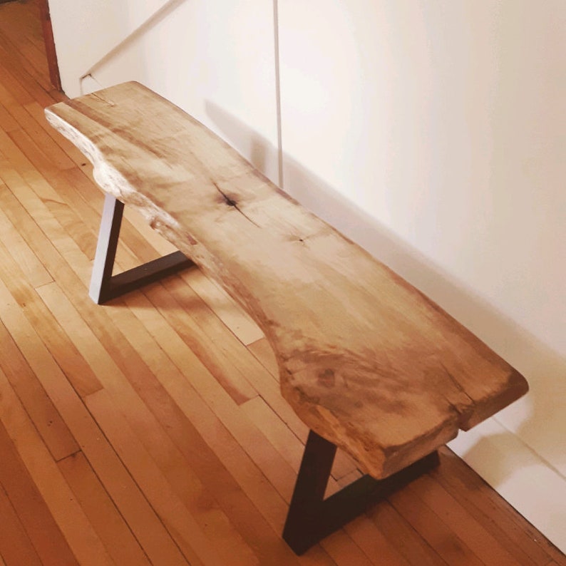 Live Edge Wood Bench Reclaimed Wood Hallway Entryway Etsy