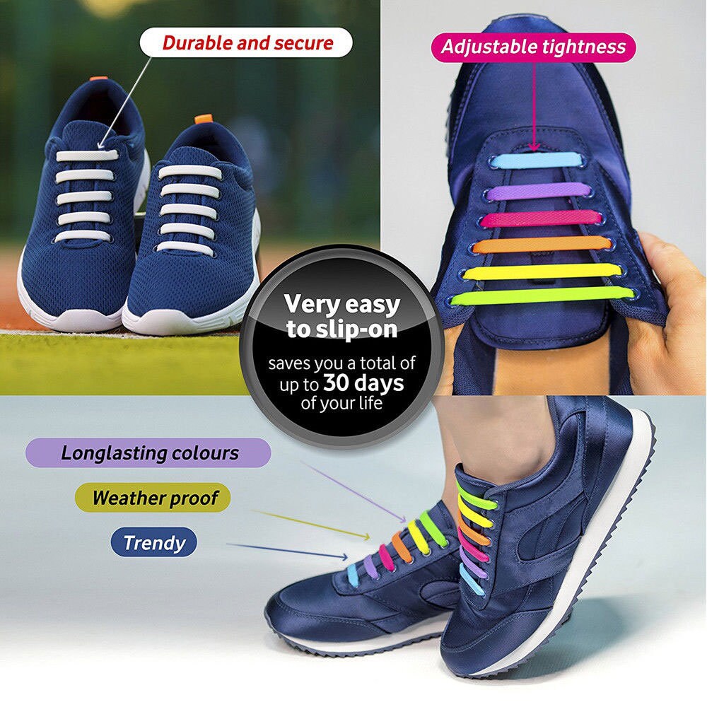 lazy elastic silicone shoe laces