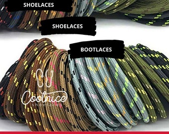 Outdoor Bootlaces Shoelaces Sneakers Hiking Casual Shoe Work Boot Laces Round