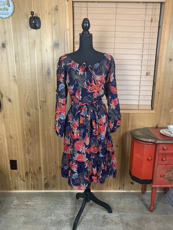 1970s Jonathan Logan Dress Boho Prairie Hippie
