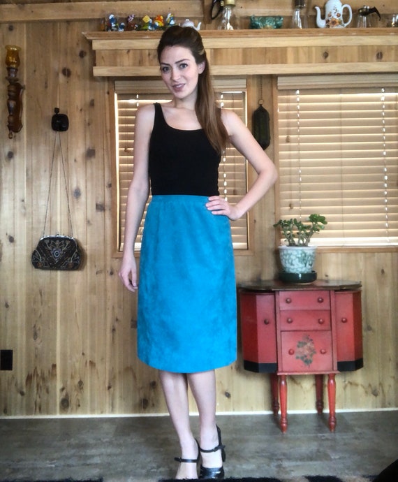 Nat Kaplan Couture Teap Faux Suede Skirt
