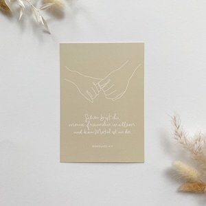 Bibelvers Postkarte DIN A6 | Hohelied 4:7 | Christliche Papeterie | für die Freundin, Partnerin oder Ehefrau
