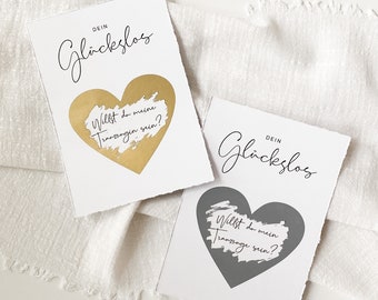 Trauzeugin Rubbelkarte | Glückslos | Rubbellos | Trauzeuge | Brautjungfer | Bride to be | Geschenkidee