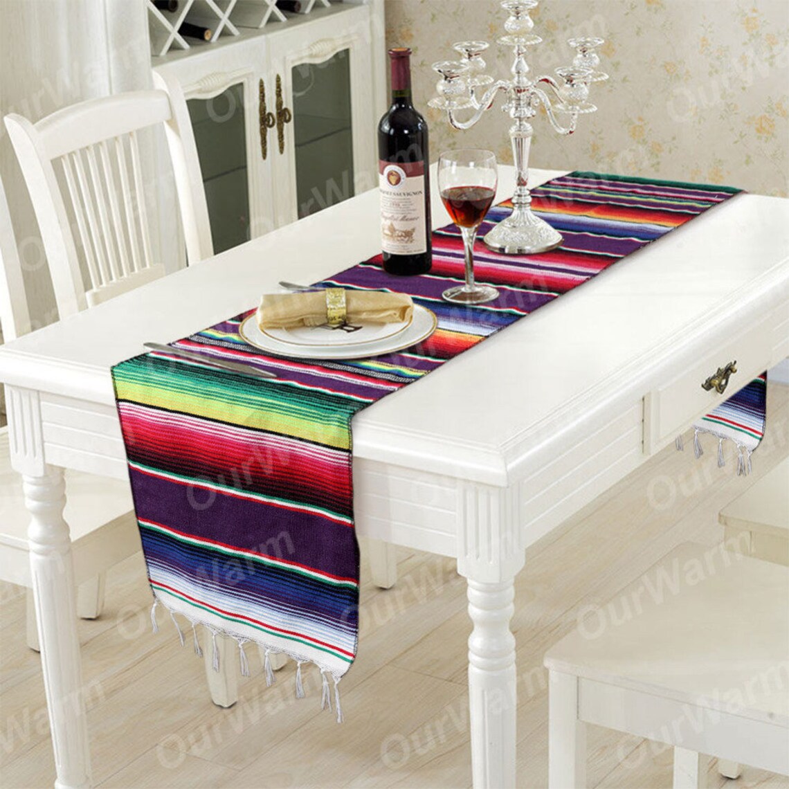 OurWarm Mexican Party Table Runner Wedding Tablecloth for Etsy
