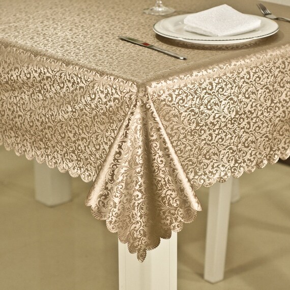 Luxury Waterproof Anti Hot Oil Table Cloth Jacquard Printed - How Do You Get Oil Out Of A Tablecloth
