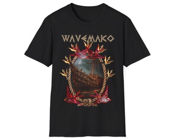 WAVEMAKO Old World Cruisin Softstyle  T-Shirt Mens Beachwear surf style clothes