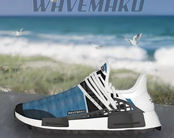 Wavemako Blue Mersilk Attackers Men's Mesh Sneakers