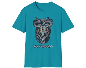 WAVEMAKO Maledusa Softstyle T-Shirt Man Medusa Mens Beachwear surf style clothes