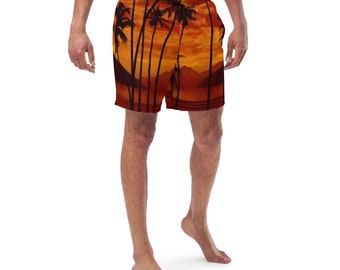 WAVEMAKO Deep Miami Men's swim trunks board shorts for summertime fun sunshine poolside beach vibes