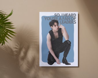 Printable Stray Kids Leader Bang Chan Greeting Card - Digital Download - Double-Sided - Kpop Birthday Card - Instant Download