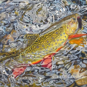 Glimmering Brookie 16x16.5 Best Seller Limited Edition Fine Art Print image 1