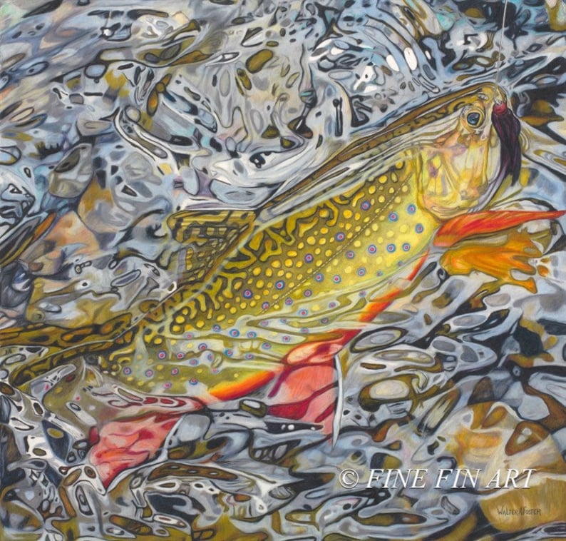 Glimmering Brookie 16x16.5 Best Seller Limited Edition Fine Art Print image 1