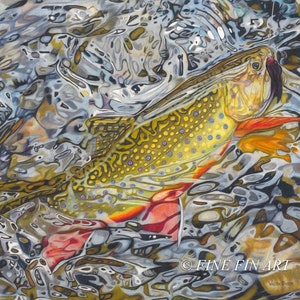 Glimmering Brookie 21.5 x 20.5-Best Seller! Limited Edition Fine Art Print