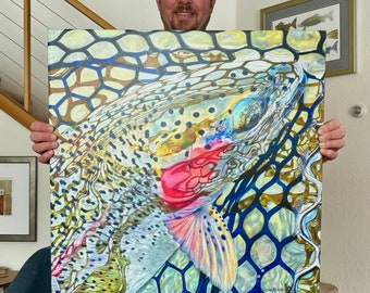 Mirrored Rainbow 25 x 25 Limited Framed Canvas.