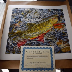 Glimmering Brookie 16x16.5 Best Seller Limited Edition Fine Art Print image 4