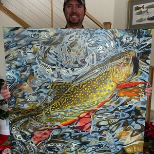 Glimmering Brookie 33x 34.5 -Best Seller! Limited Edition Framed Canvas (Print On Demand 1-2 Weeks)