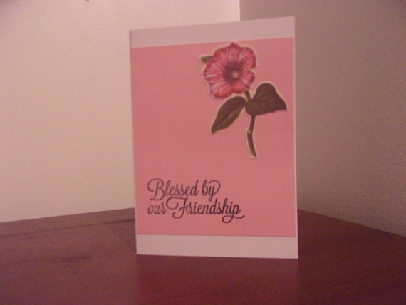 Blessed by our friendship greeting card Blessed by our friendship greeting card