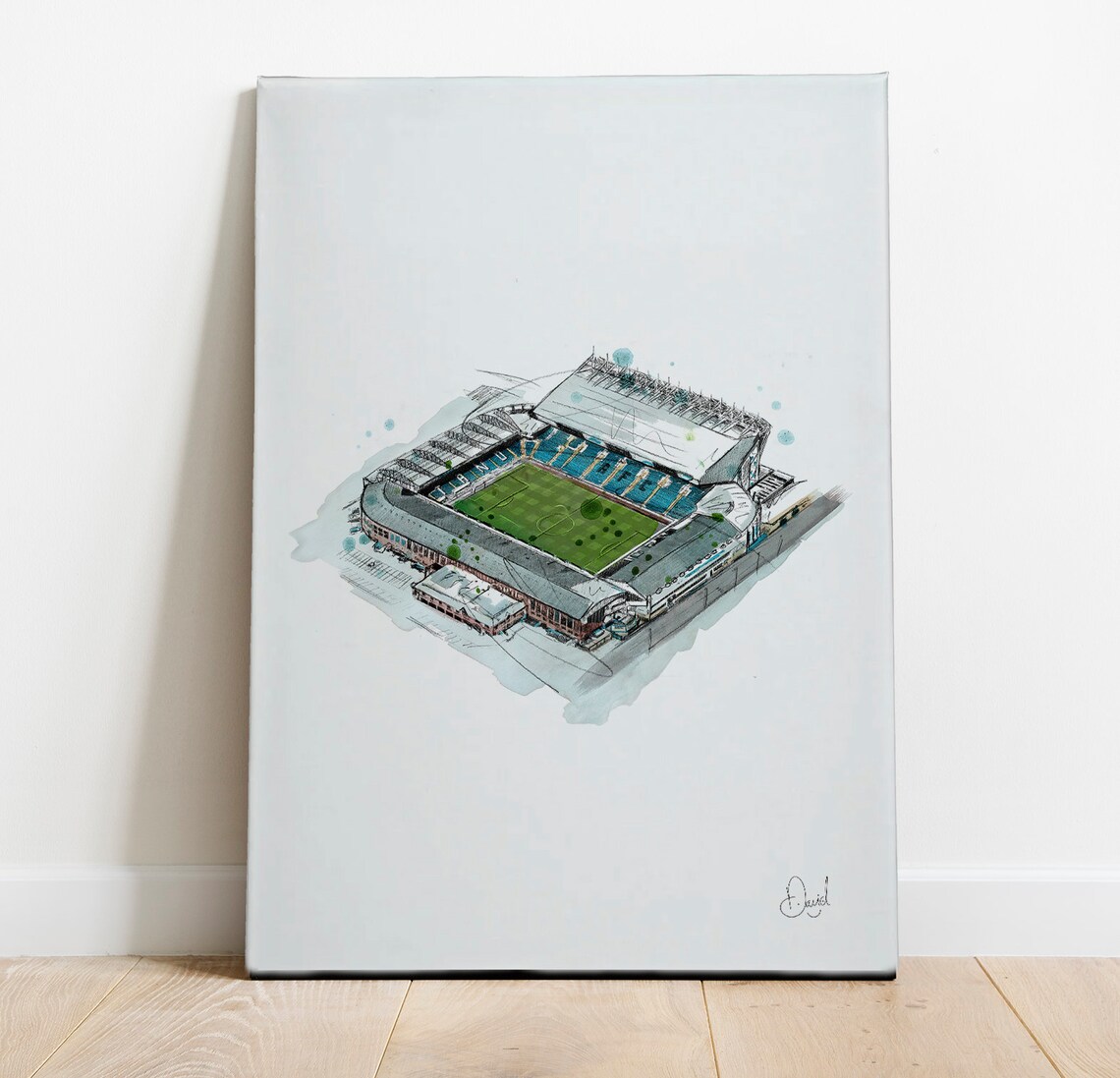 Leeds United Elland Road Leeds United illustration Drawing Etsy