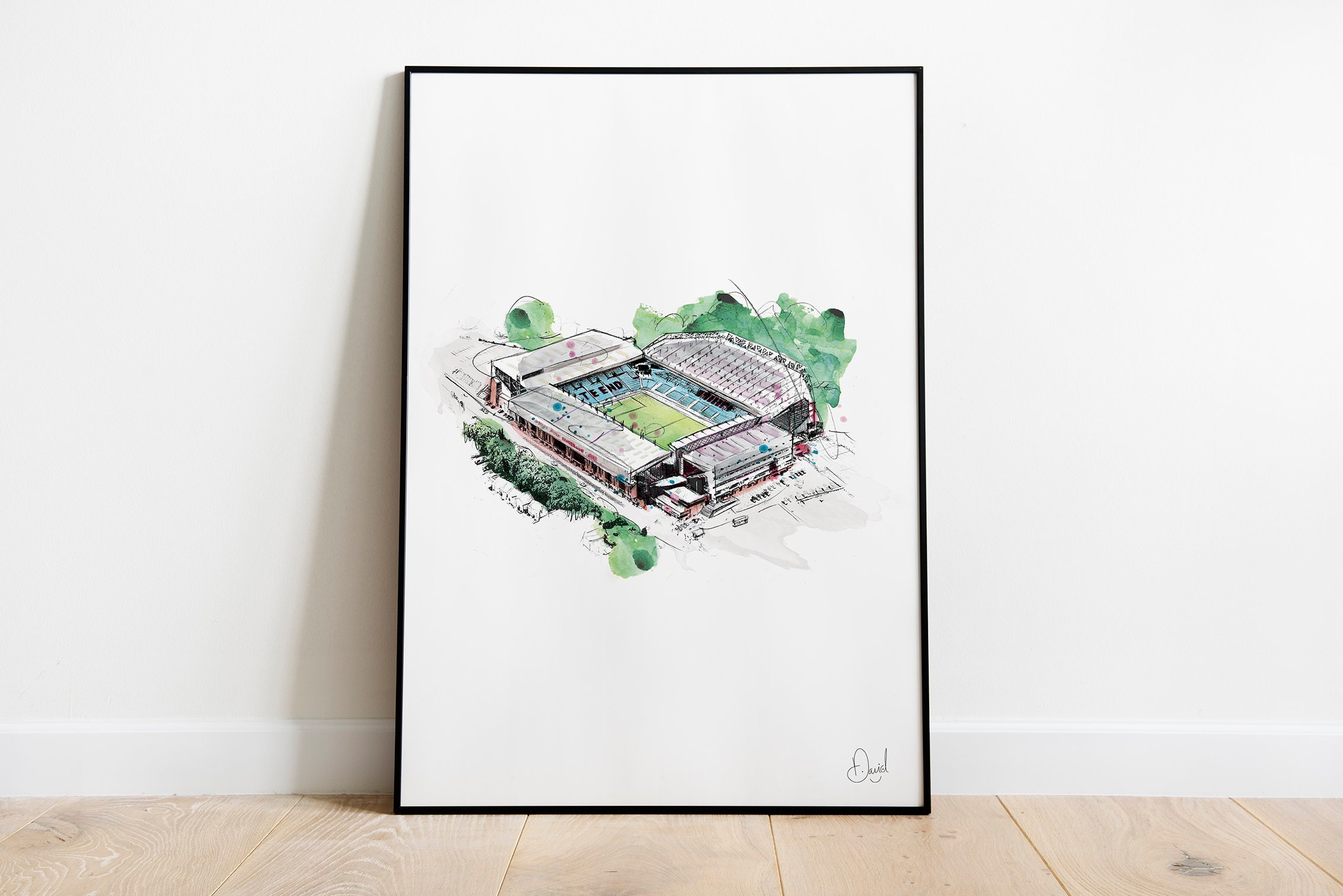 Aston Villa Villa Park Football Ground Art Print Etsy