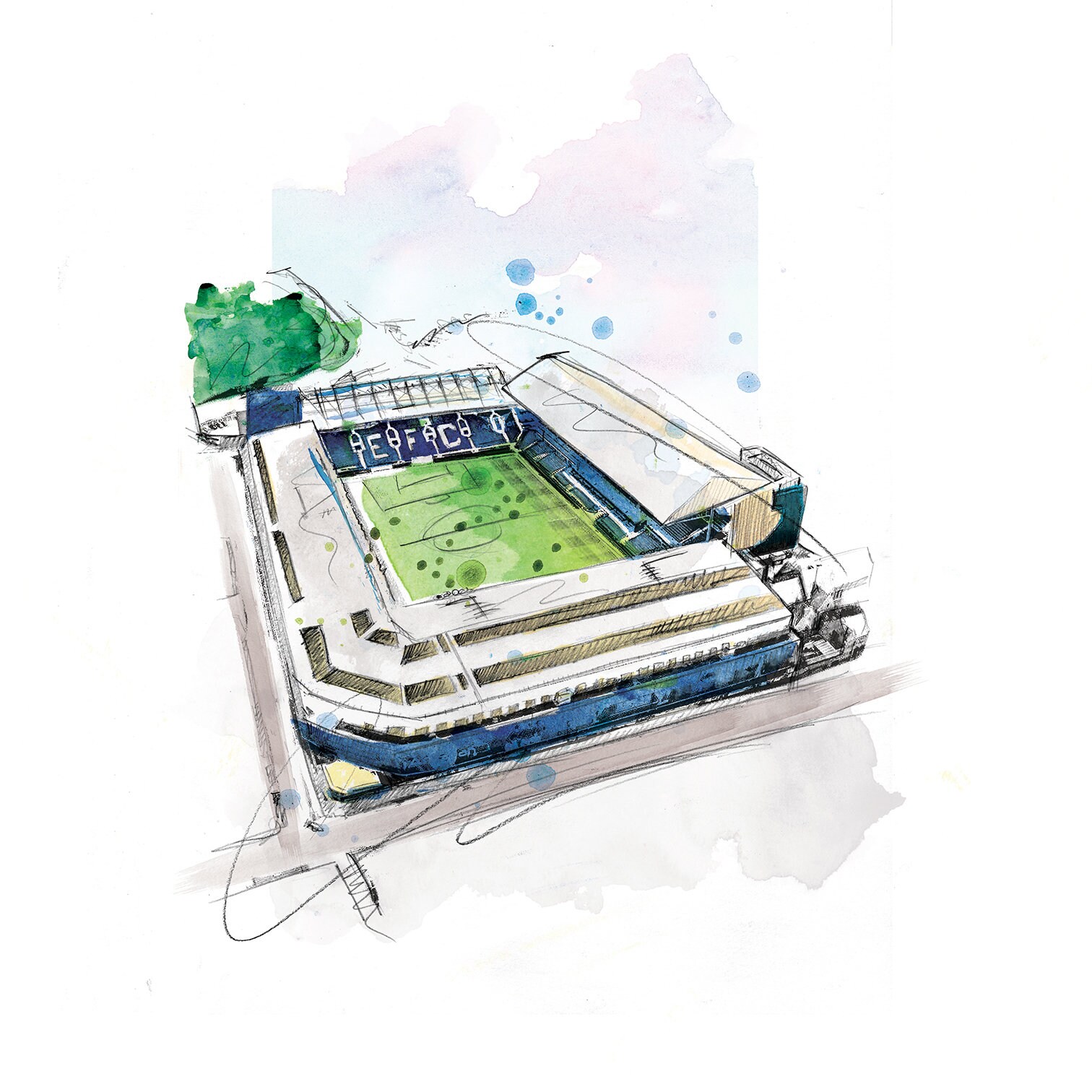 Everton Goodison Park Football Ground Art Print Etsy