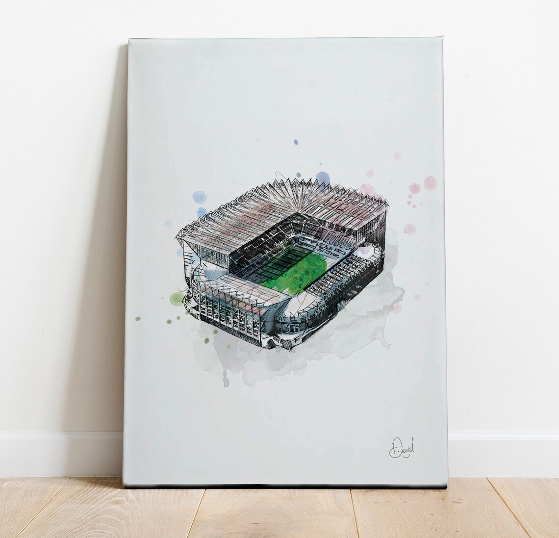 NUFC St James Park Football Ground Art Print Illustration Etsy