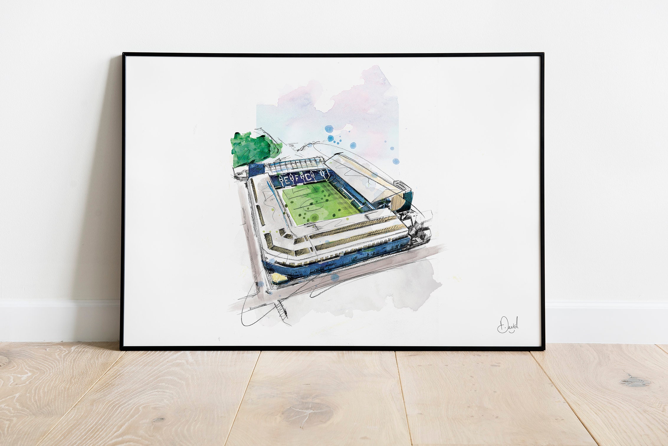 Everton Goodison Park Football Ground Art Print Etsy