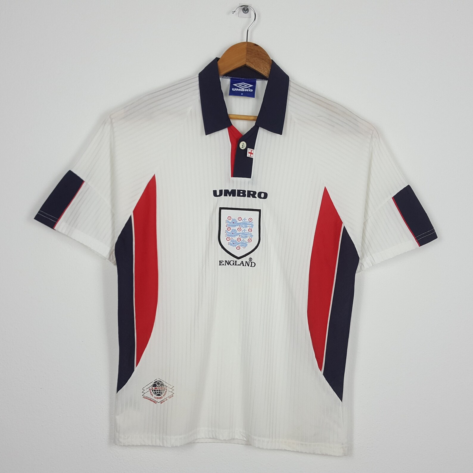 Vintage ENGLAND Fútbol Umbro Jersey Hecho Inglaterra Etsy