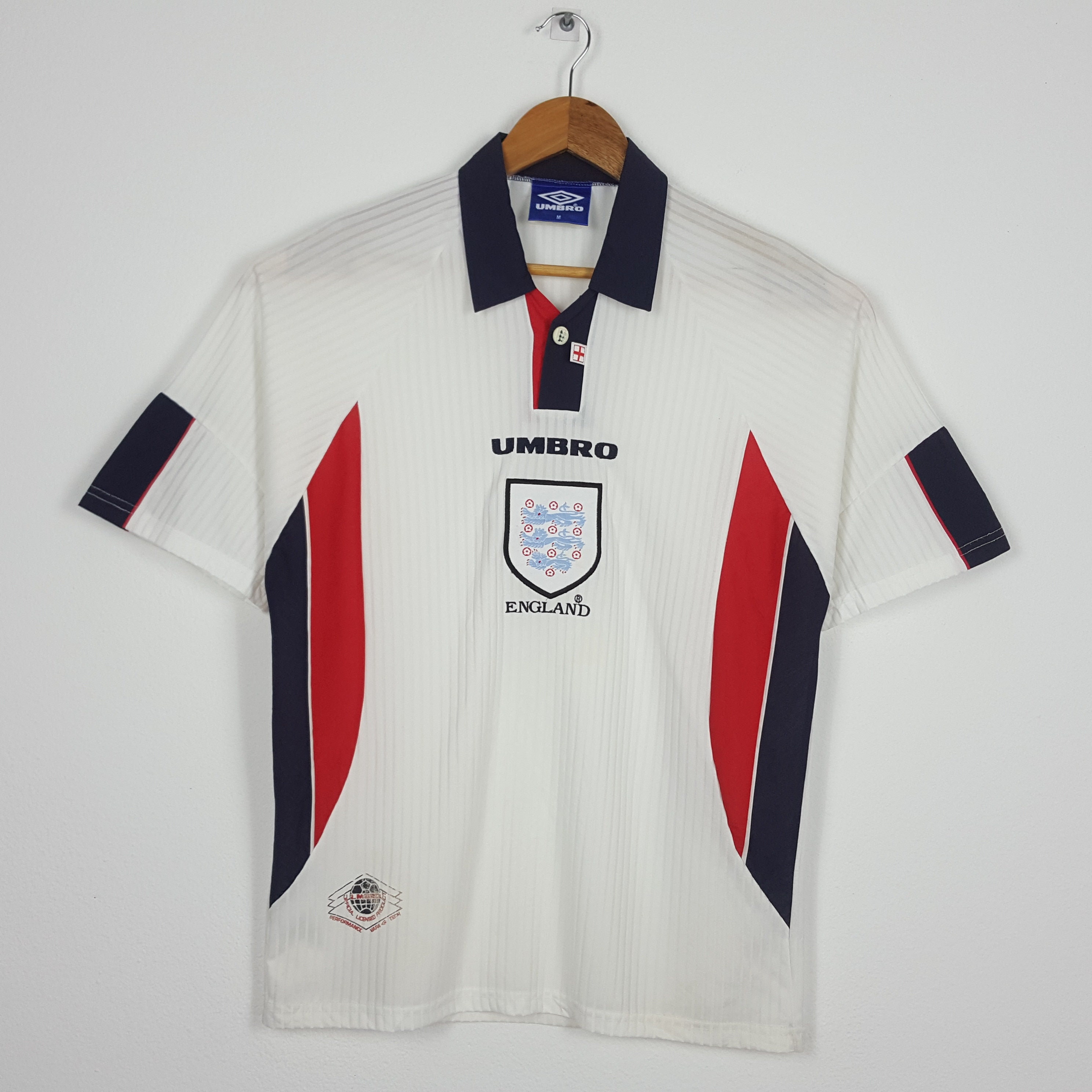 Vintage ENGLAND Fútbol Umbro Jersey Hecho Inglaterra Etsy