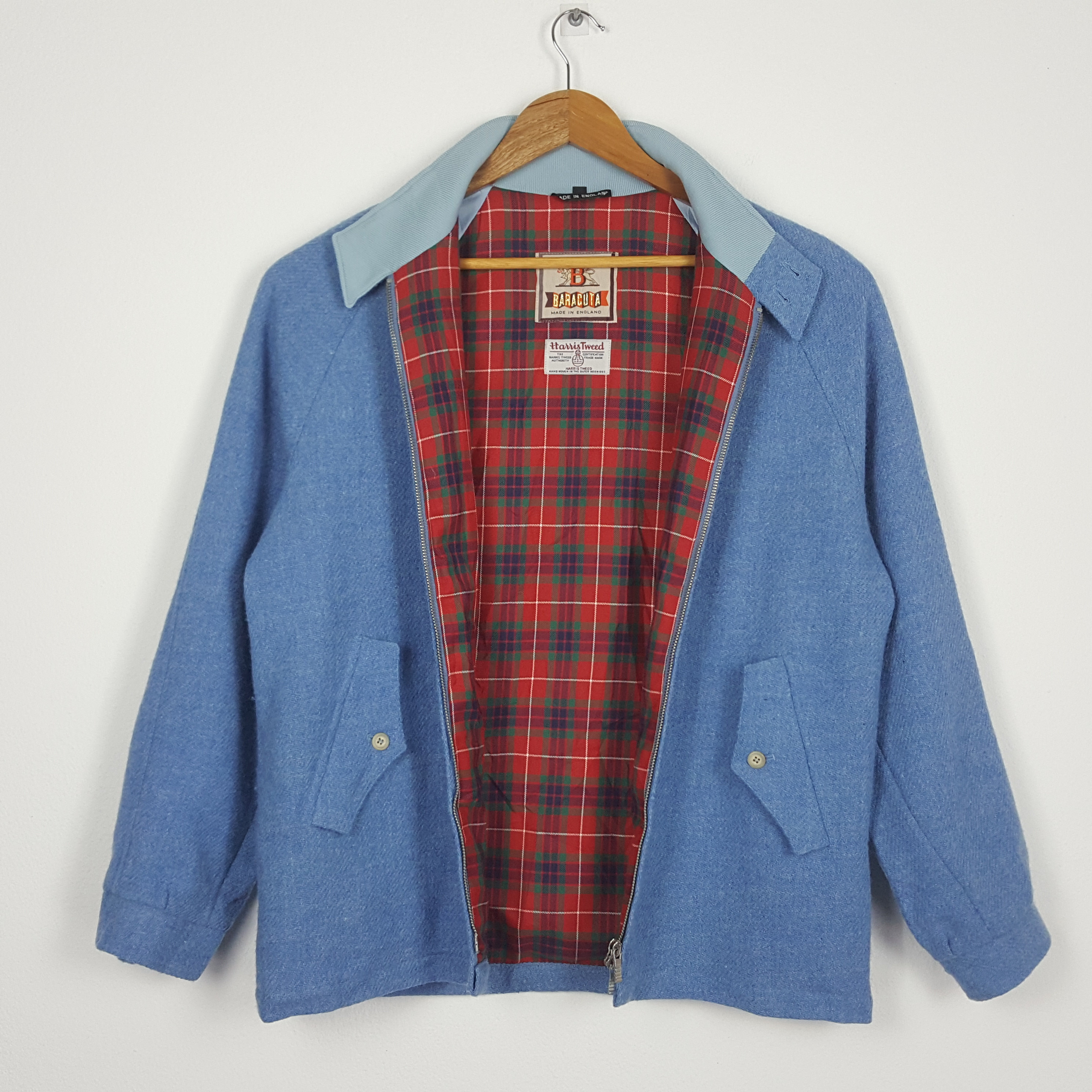 Harris tweed deals harrington jacket
