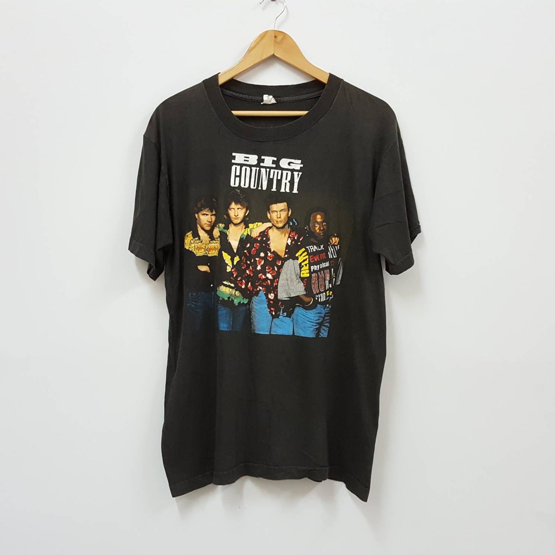 Vintage 90's BIG COUNTRY Scottish Rock Band Tour 1990 Nice Design T