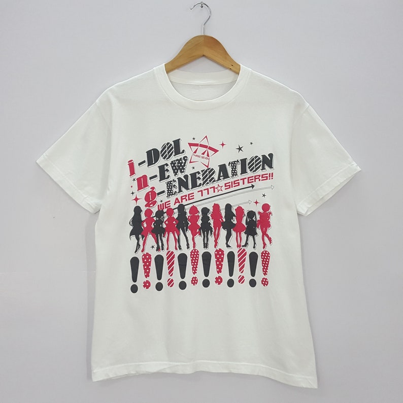 Vintage Idol New Generation Japanese anime 777 sisters tees image 1