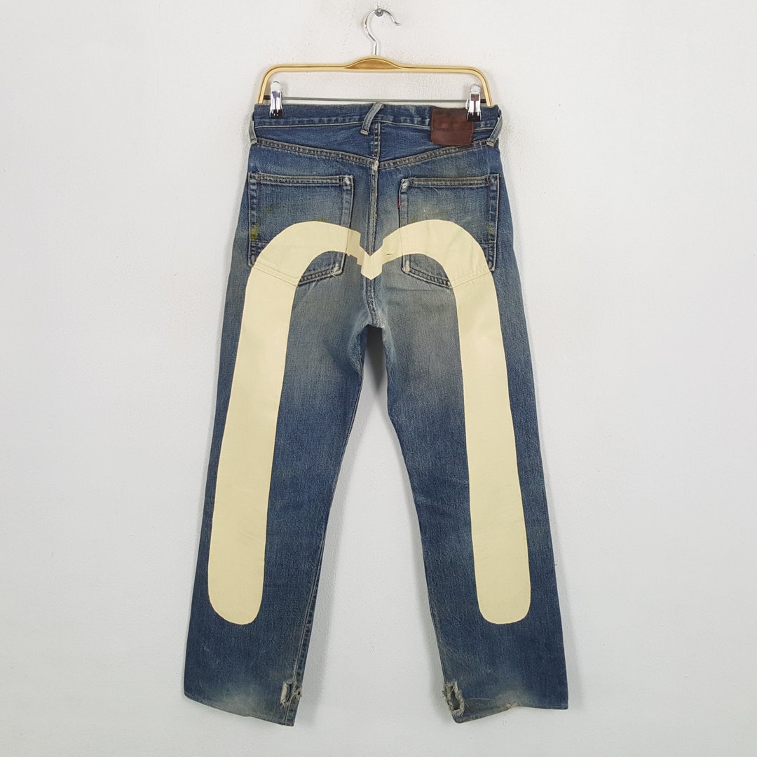 Picture of Vintage EVISU Japanese Brand Daicock Custom Style Distressed Jeans - Etsy