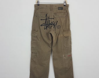 Vintage STUSSY Streetwear Logo Custom Design Cargo Pantaloni Tattici Pantaloni Pantaloni