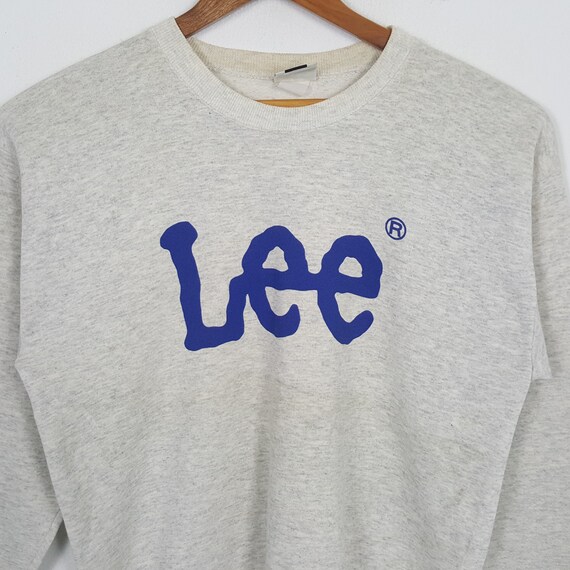 Vintage 90'S Lee Heavyweight Advertising Sweatshirt, Men's Size L cotton green type Vintage Second Hand