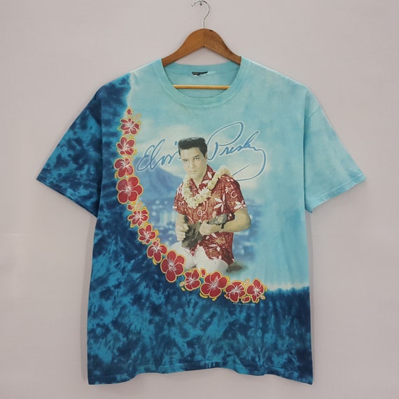 Vintage Elvis Presley Hawaii tie dye design t-shi… - image 1